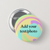 Einfache Acrylpour-Marmor fügen Sie Ihren Textname Button (Vorne & Hinten)