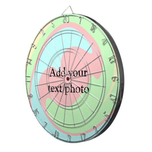 Einfache Acrylpour-Marmor fügen Sie Ihren Textname Dartscheibe (Vorderseite rechts)