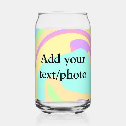 Einfache Acrylpour-Marmor fügen Sie Ihren Textname Dosenglas (Vorderseite)
