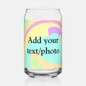 Einfache Acrylpour-Marmor fügen Sie Ihren Textname Dosenglas (Rückseite)