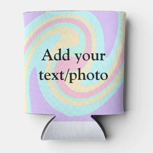 Einfache Acrylpour-Marmor fügen Sie Ihren Textname Dosenkühler (Vorderseite)