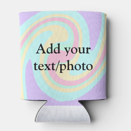 Einfache Acrylpour-Marmor fügen Sie Ihren Textname Dosenkühler (Rückseite)