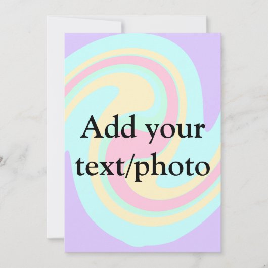 Einfache Acrylpour-Marmor fügen Sie Ihren Textname Einladung (Vorderseite)