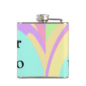 Einfache Acrylpour-Marmor fügen Sie Ihren Textname Flachmann (Rückseite)