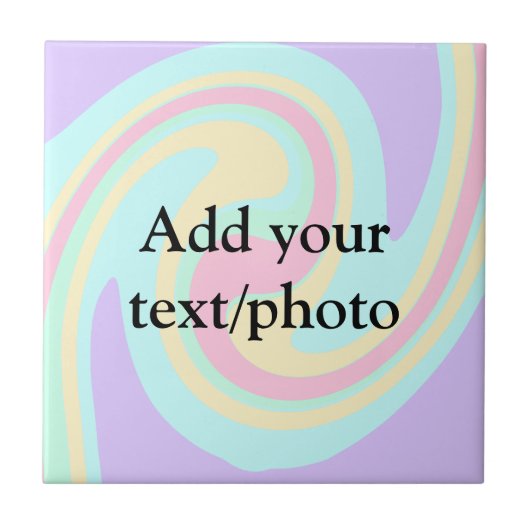 Einfache Acrylpour-Marmor fügen Sie Ihren Textname Fliese (Vorderseite)