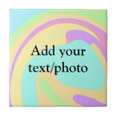 Einfache Acrylpour-Marmor fügen Sie Ihren Textname Fliese (Vorderseite)