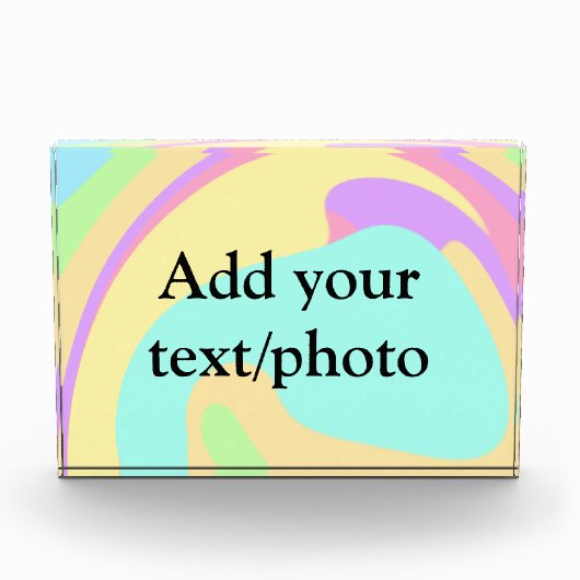 Einfache Acrylpour-Marmor fügen Sie Ihren Textname Fotoblock (Vorderseite)
