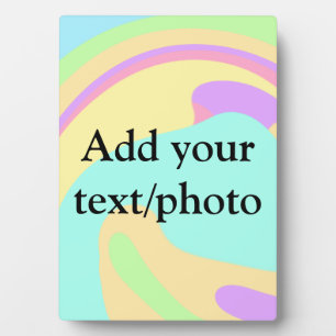 Einfache Acrylpour-Marmor fügen Sie Ihren Textname Fotoplatte