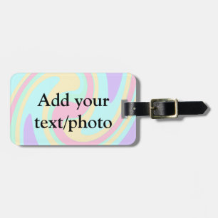Einfache Acrylpour-Marmor fügen Sie Ihren Textname Gepäckanhänger