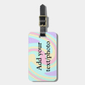 Einfache Acrylpour-Marmor fügen Sie Ihren Textname Gepäckanhänger (Vorderseite vertikal)