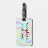 Einfache Acrylpour-Marmor fügen Sie Ihren Textname Gepäckanhänger (Rückseite vertikal)