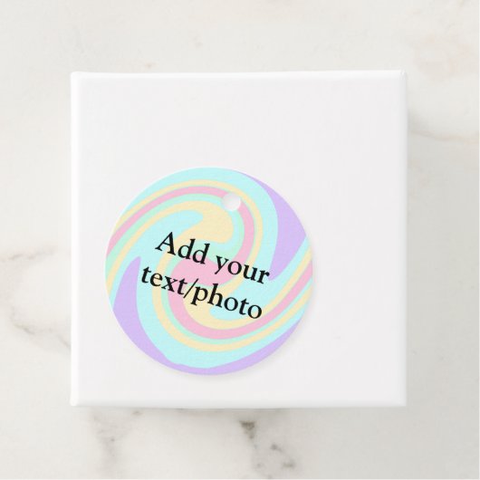 Einfache Acrylpour-Marmor fügen Sie Ihren Textname Geschenkanhänger (Beispiel)