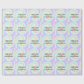 Einfache Acrylpour-Marmor fügen Sie Ihren Textname Geschenkpapier (Flach)