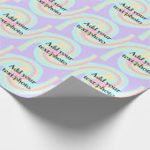 Einfache Acrylpour-Marmor fügen Sie Ihren Textname Geschenkpapier (Ecke)