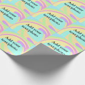 Einfache Acrylpour-Marmor fügen Sie Ihren Textname Geschenkpapier (Ecke)