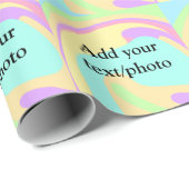 Einfache Acrylpour-Marmor fügen Sie Ihren Textname Geschenkpapier (Rolleneckpunkt)