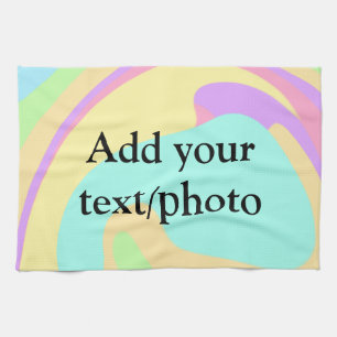 Einfache Acrylpour-Marmor fügen Sie Ihren Textname Geschirrtuch
