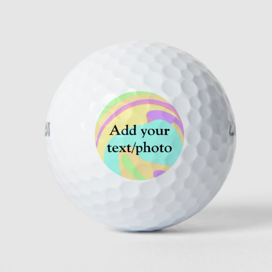 Einfache Acrylpour-Marmor fügen Sie Ihren Textname Golfball (Vorderseite)
