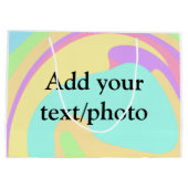 Einfache Acrylpour-Marmor fügen Sie Ihren Textname Große Geschenktüte (Rückseite)