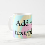 Einfache Acrylpour-Marmor fügen Sie Ihren Textname Kaffeetasse (Vorderseite Links)