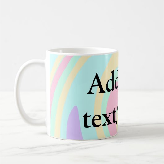 Einfache Acrylpour-Marmor fügen Sie Ihren Textname Kaffeetasse (Links)