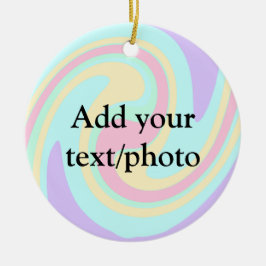 Einfache Acrylpour-Marmor fügen Sie Ihren Textname Keramik Ornament