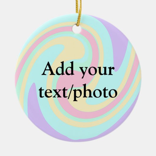 Einfache Acrylpour-Marmor fügen Sie Ihren Textname Keramik Ornament (Vorne)