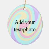 Einfache Acrylpour-Marmor fügen Sie Ihren Textname Keramik Ornament (Links)