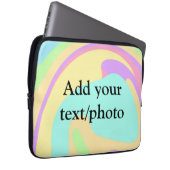 Einfache Acrylpour-Marmor fügen Sie Ihren Textname Laptopschutzhülle (Vorne Rechts)
