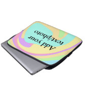 Einfache Acrylpour-Marmor fügen Sie Ihren Textname Laptopschutzhülle (Vorne Knopf)