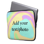 Einfache Acrylpour-Marmor fügen Sie Ihren Textname Laptopschutzhülle (Vorderseite Links)