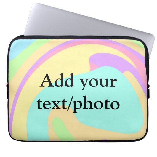 Einfache Acrylpour-Marmor fügen Sie Ihren Textname Laptopschutzhülle (Vorderseite)