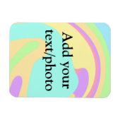 Einfache Acrylpour-Marmor fügen Sie Ihren Textname Magnet (Horizontal)