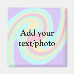 Einfache Acrylpour-Marmor fügen Sie Ihren Textname Magnet