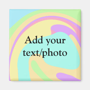 Einfache Acrylpour-Marmor fügen Sie Ihren Textname Magnet