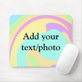 Einfache Acrylpour-Marmor fügen Sie Ihren Textname Mousepad (Mit Mouse)