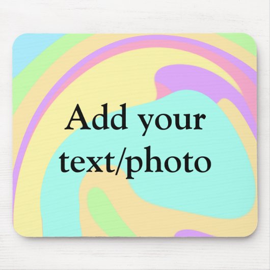 Einfache Acrylpour-Marmor fügen Sie Ihren Textname Mousepad (Vorne)
