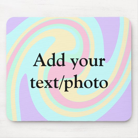 Einfache Acrylpour-Marmor fügen Sie Ihren Textname Mousepad (Vorne)