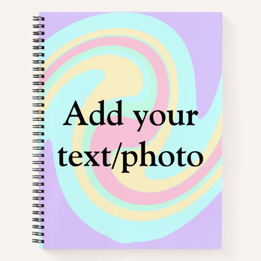 Einfache Acrylpour-Marmor fügen Sie Ihren Textname Notizblock (Vorderseite)