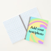 Einfache Acrylpour-Marmor fügen Sie Ihren Textname Notizblock (Innenseite)