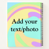 Einfache Acrylpour-Marmor fügen Sie Ihren Textname Notizblock (Rückseite)