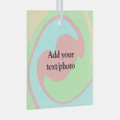 Einfache Acrylpour-Marmor fügen Sie Ihren Textname Ornament Aus Glas (Vorderseite Rechts)