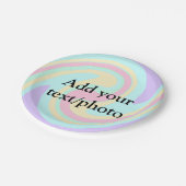 Einfache Acrylpour-Marmor fügen Sie Ihren Textname Pappteller (Schrägansicht)