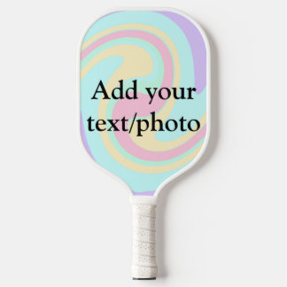 Einfache Acrylpour-Marmor fügen Sie Ihren Textname Pickleball Schläger