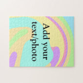 Einfache Acrylpour-Marmor fügen Sie Ihren Textname Puzzle (Horizontal)