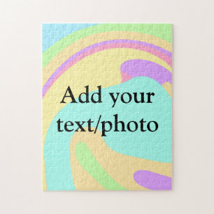 Einfache Acrylpour-Marmor fügen Sie Ihren Textname Puzzle