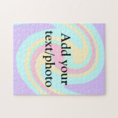 Einfache Acrylpour-Marmor fügen Sie Ihren Textname Puzzle (Horizontal)