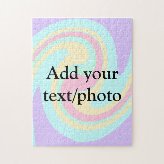 Einfache Acrylpour-Marmor fügen Sie Ihren Textname Puzzle (Vertikal)