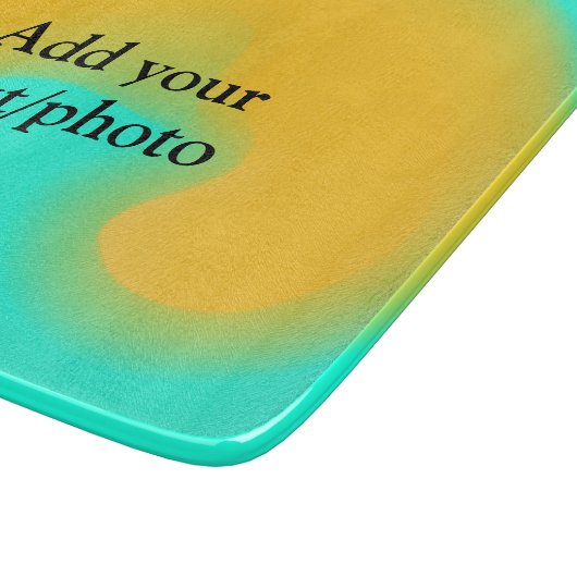 Einfache Acrylpour-Marmor fügen Sie Ihren Textname Schneidebrett (Ecke)