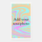 Einfache Acrylpour-Marmor fügen Sie Ihren Textname Serviette (Vorderseite)